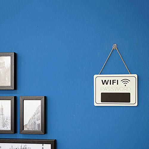 ABOOFAN Rústico WIFI contraseña colgante etiqueta tienda puerta señal mural colgante diseño adorno placa madera colgante decoración pared wifi show colgante accesorios