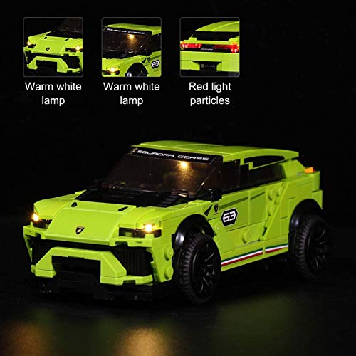 ADMLZQQ Kit de luz LED USB para Lego 76899 Speed Champions Lamborghini Urus y Huracan, no Incluye el Modelo Lego