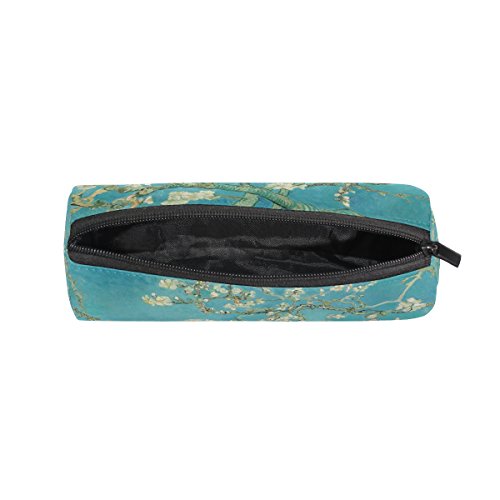 Ahomy sur toile trousses van Gogh branches d'amandier en fleurs Fermeture Éclair Trousse à crayons Sac pour adolescents, filles et garçons de voyage Sac de maquillage pour femme