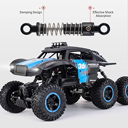 AIOJY 1:10 Escala Off-Road Car Amortiguador Camión Vehículo de Escalada en Pendiente de 45 ° Ruedas Grandes Buggy Coche de Carreras Escalada Flexible Mano de Obra