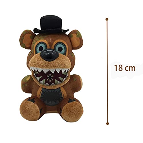 Akaid Peluche, muñeco de Peluche Dorado con Cuerno de Cordero astuto Rojo de 18 cm