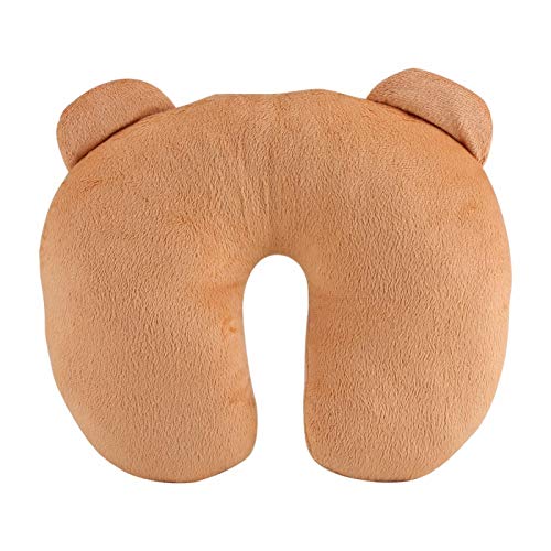 Almohada en Forma de U del Viaje, Almohada cómoda del algodón de los PP del Viaje de la Almohada del Cuello Suave para el Tren del Coche del Aeroplano(Tigre)