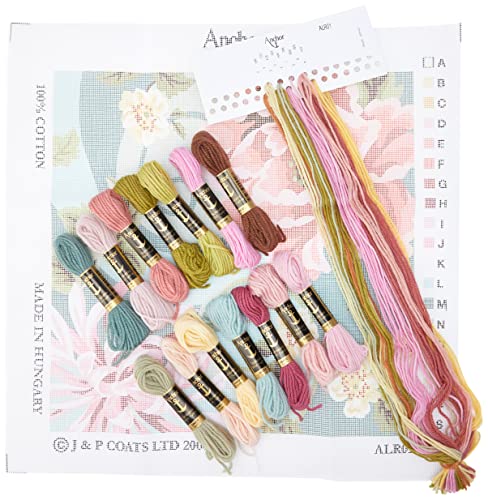 Anchor Living - Cojín, diseño Floral en Punto de Cruz, Color Verde