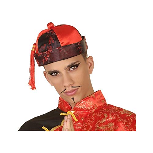 Atosa-35474 Gorro Chino Ancestral, Color Rojo, única (35474)