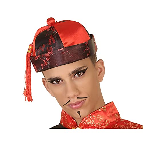 Atosa-35474 Gorro Chino Ancestral, Color Rojo, única (35474)