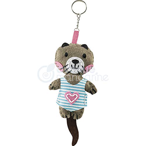 Avenue Mandarine - Mini Couz'In Romy - Porte-Clé Loutre à Coudre - Figurine en Feutrine + Aiguille et Accessoires - Initiation à la Couture Enfant dès 7 ans - KC049C