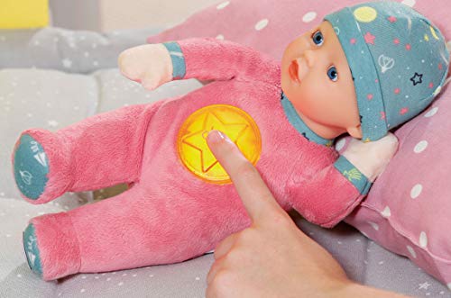 Baby Born Nightfriends - Muñeca 30 cm, Luz Integrada, Toca una Canción de Cuna, Pequeña y Suave, Promueve la Empatía y las Habilidades Sociales, Para Bebés, Gorrito incluido