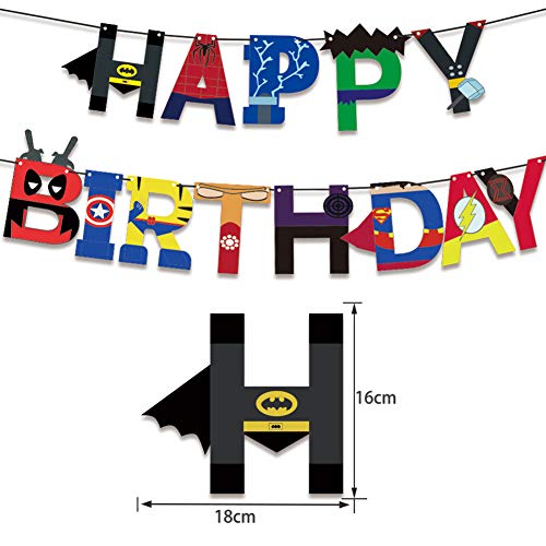 BAIBEI Conjunto de Suministros para la Fiesta, Pancartas,Globos,Adornos de Pastel, Globos de látex, Suministros de Fiesta de cumpleaños Decoración para Suministros para Fiestas Infantiles, 21pcs