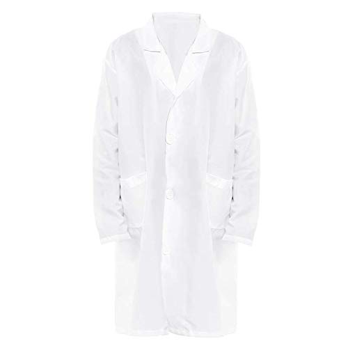 Bata Blanca Niños Infantil Disfraz Científico Médico (Talla 4-6 años)