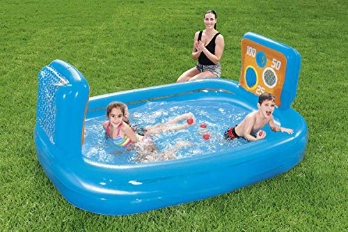 Bestway 54170 - Piscina Hinchable Infantil con 2 Porterías Skill Shot 237x152x94 cm