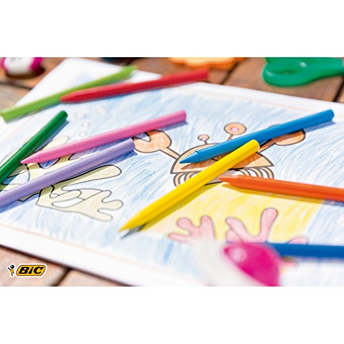 BIC Kids Plastidecor Estuche de 36 unidades, ceras de colores surtidos + Kids Plastidecor- Blíster de 24 unidades, ceras para colorear, colores surtidos