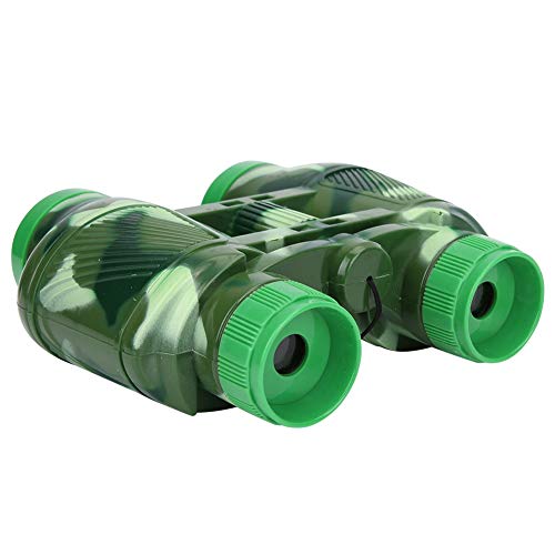 Binocular para Niños, Juguete Binocular Transparente con Binocular con Brújula de Cordón para Escalada para Turismo para Campo de Fútbol para Deportes Al Aire Libre(Verde)