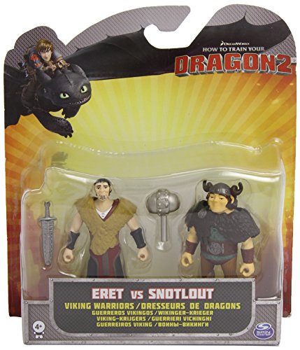 Bizak Dragons - Dragon Berk, Pack de 2 Figuras Eret vs Patán mocoso Dragon 61926576