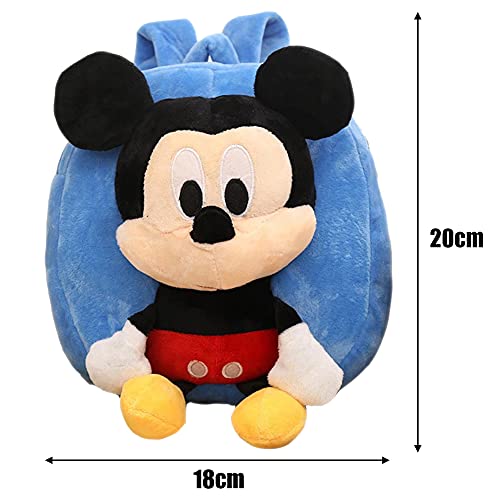 BKJJ Mochilas Infantiles, Mochila para Niña, Mochila de Dibujos Animados para Animales,Mickey Pequeño Mochilas Infantil Linda Mochilas （azul）