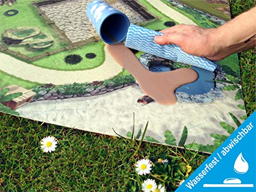 Bosque mágico Alfombra Infantil de Juego | SM11 Cuarto de los niños | Tamaño: 150 x 100 cm | Accesorios adecuados para Schleich, Papo, Bullyland, Playmobil etc. | STIKKIPIX