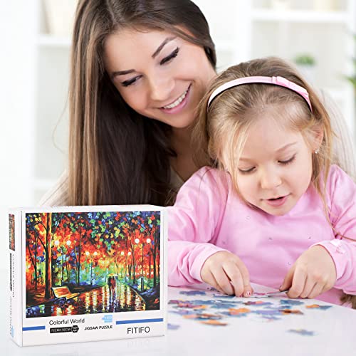 Brain Teasers Walking In The Rain Puzzles 1000 piezas para niños y adultos divertidos y coloridos puzzles de Navidad puzzles de Navidad puzzles educativos juguetes familia novia regalos de cumpleaños