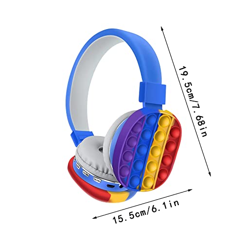 Burbuja de silicona estéreo auriculares inalámbricos juguete sensorial Fidget (azul)
