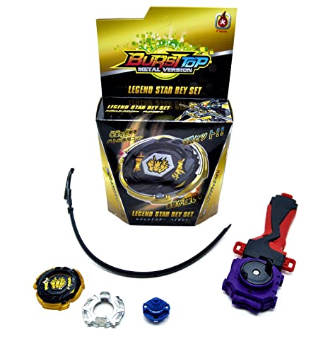 Burst Top Burn Phoenix.B-158 Aleatorio Booster Negro Storm gyro Burst Blade con lanzadores de Mano peonza Juguete con Lanzador de Mano Espada Bey Legend