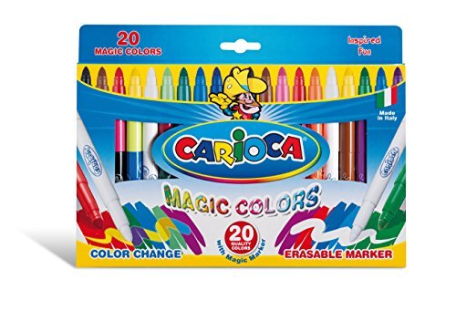 Carioca magic stylo-color change - 20 marqueurs erasable-made in italy by magic pen