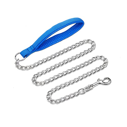 cdzhouji Arnés De Perros Correa Correa De Espuma Acolchada Suave Plomo Plomo Básico Correas para Grandes Mascotas De Tamaño Mediano Cadena De Acero Inoxidable Arnés para Perros De Servicio Pesado 1pc