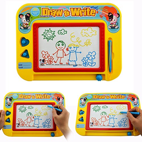 Cisixin Magnetic Drawing Board, Pizarra mágica, Tablero de Dibujo Multicolor Borrable para Bebé Juguete