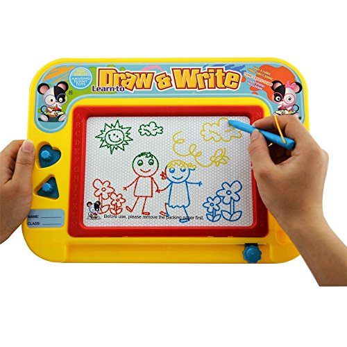 Cisixin Magnetic Drawing Board, Pizarra mágica, Tablero de Dibujo Multicolor Borrable para Bebé Juguete