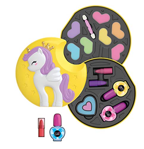 Clementoni- Crazy Chic Lovely Make Up Unicorn Set de Maquillaje para niños, a Partir de 6 años (18643)