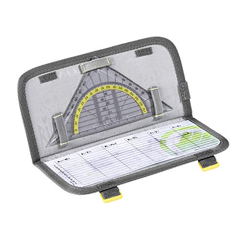 coocazoo Estuche para lápices PencilDenzel Laserbeam Blue Azul, Estuche con escuadra, Compartimento para horarios, Compartimento para bolígrafos extraíble, Compartimento Adicional con Cremallera.