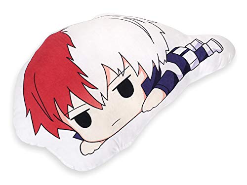 CoolChange Almohada Chibi para los Fans de My Hero Academia | cojín Decorativo con Motivo de Shoto Todoroki