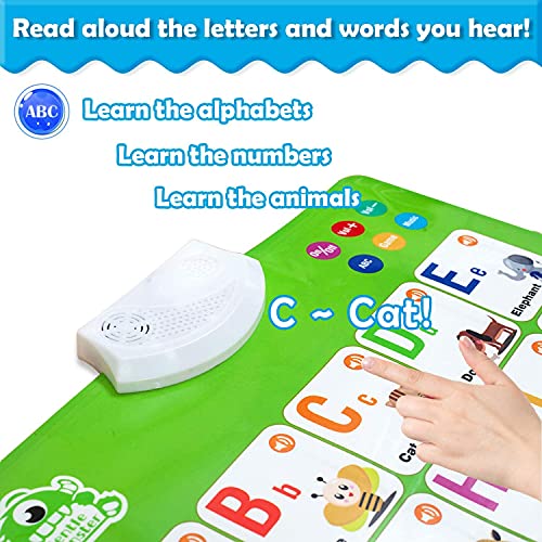 Cuadro De Pared Con Alfabeto Interactivo ElectróNico, PóSter De MúSica Hablante Abc 123, Juguetes Educativos Para NiñOs, NiñOs De 1 2 3 4 AñOs De Edad, Juguete De Aprendizaje Divertido Animal