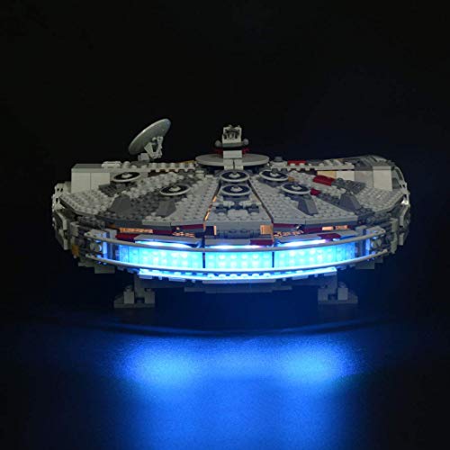 Cxcdxd Juego de iluminación LED para Halcón Milenario de Star Wars, Compatible con el Modelo de Bloques de construcción Lego 75257, sin Juego de Lego, versión clásica