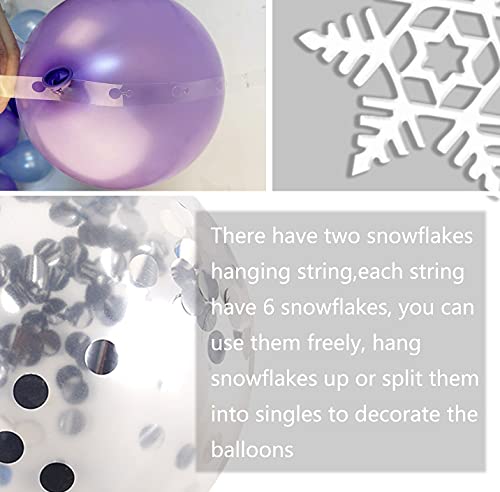 Decoración de fiesta congelada, globos de helados, kit de arca de helados, lila, azul, blanco, lila claro, perla, globos de látex, copos de nieve, decoración para bodas, cumpleaños, baby shower