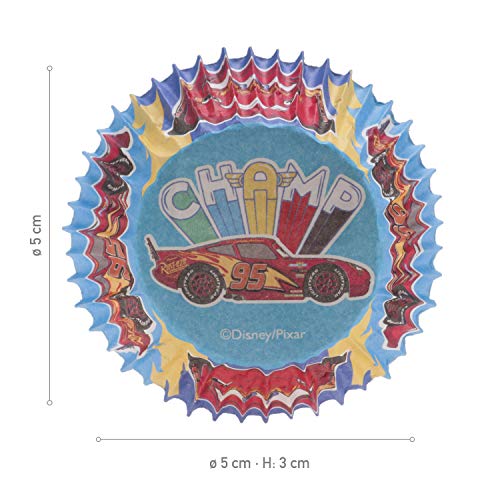 dekora - Capsula Cupcake de Cars Rayo Mcqueen para Convertirle en un Auténtico Campeón-25 Unidades, Color rojo (339267)