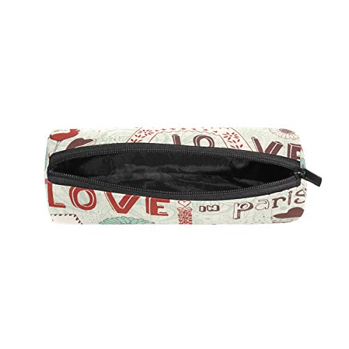 Deziro Love in Paris Eiffel - Bolsa de papelería con cremallera para estudiantes, diseño con texto"Love in Paris"