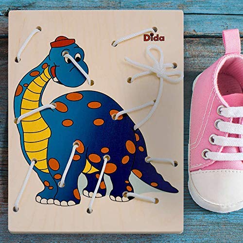 Dida - Lacing Toy - Bastidor de Lazos - Dinosaurio