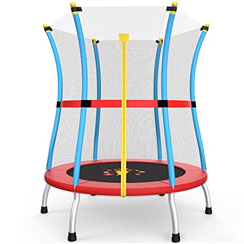 DXIUMZHP Trampolines Cama Infantil De Interior para Niños Juguetes Familiares con Red Protectora Equipo De Fitness para Adultos Tubo De Espuma Tubo De Acero Audaz (Color : Red, Size : 140 * 140cm)