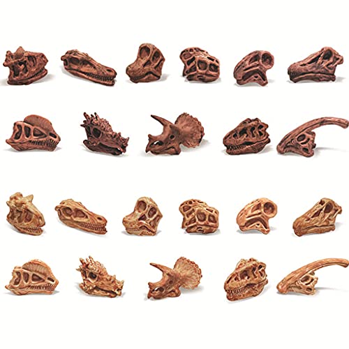 ERUYN Paquete de 11 Juguetes de Calavera de Dinosaurio Figuras realistas Juguetes Modelo para niños pequeños decoración jurásica para niños decoración del hogar de Oficina Estilo A