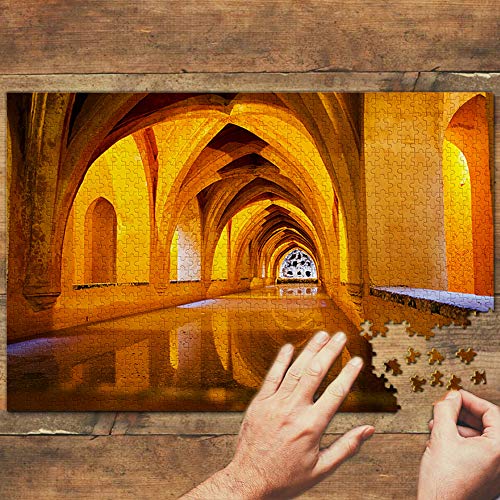 España Palacio Real Sevilla Puzzle 1000 Piezas para Adultos Familia Rompecabezas Recuerdo Turismo Regalo