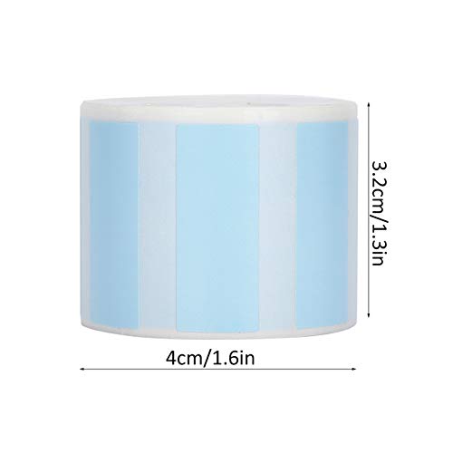 Etiquetas térmicas, material a prueba de agua Material de papel de la mitad con papel térmico 30 x 12 mm para impresora EQ11 Tienda Bolsa de embalaje (azul)