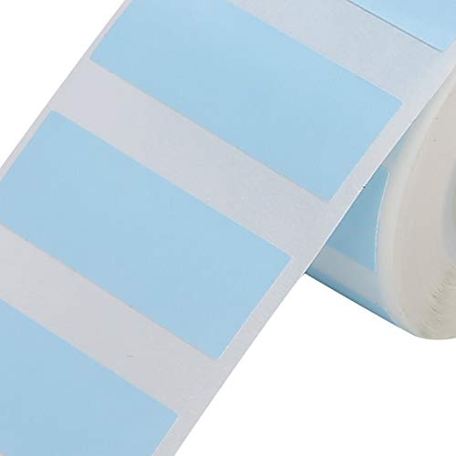 Etiquetas térmicas, material a prueba de agua Material de papel de la mitad con papel térmico 30 x 12 mm para impresora EQ11 Tienda Bolsa de embalaje (azul)