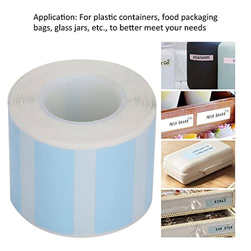 Etiquetas térmicas, material a prueba de agua Material de papel de la mitad con papel térmico 30 x 12 mm para impresora EQ11 Tienda Bolsa de embalaje (azul)