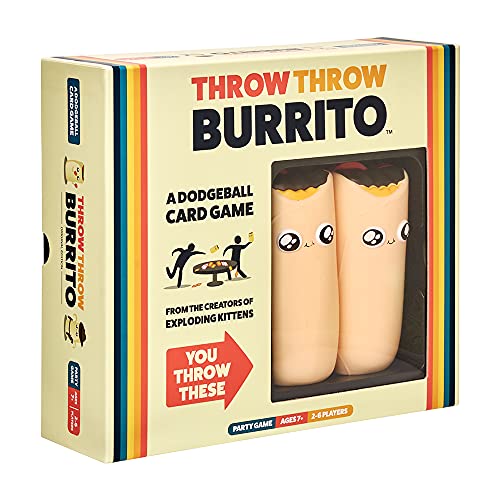 Exploding Kittens Throw Throw Burrito by - A Dodgeball Card Game - Family-Friendly Party Games+Streaking Kittens: This Is The Second Expansion of, Barraja De Cartas