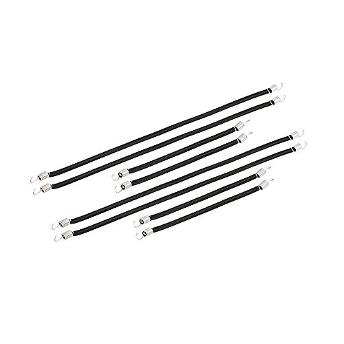 Fltaheroo 8Pcs Cuerdas EláSticas para Cuerdas de Equipaje para 1/10 RC Crawler Truck Axial SCX10 II 90046 CC01 Car, Negro