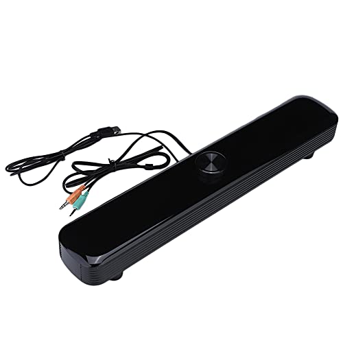 Goshyda Altavoz Bluetooth, Home Bluetooth 5.0 Altavoz portátil Doble Tipo Banda Altavoz Multimedia con Interfaz USB para computadora portátil de Escritorio Teléfono móvil(Negro)
