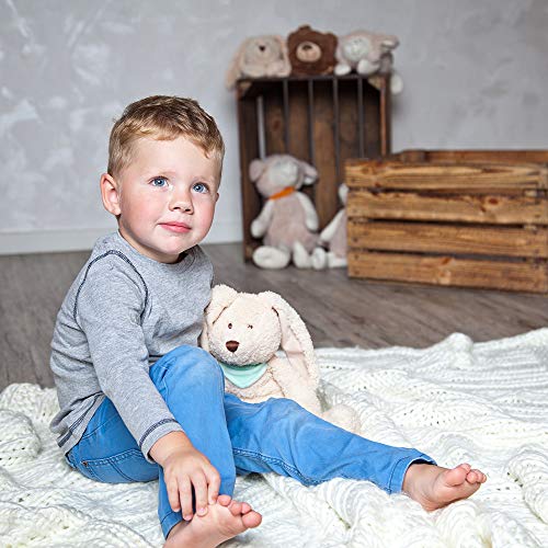 GrÜNSPECHT Naturprodukte 327-V2 - Conejo de peluche (relleno de semillas de colza, 690 g), color beige