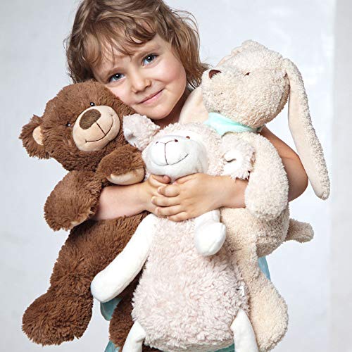 GrÜNSPECHT Naturprodukte 327-V2 - Conejo de peluche (relleno de semillas de colza, 690 g), color beige
