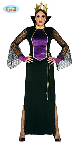 Guirca- Biancaneve Disfraz Grimilde Reina Bruja Blancanieves, Color Negro, Morado, Taglia Única (80951)