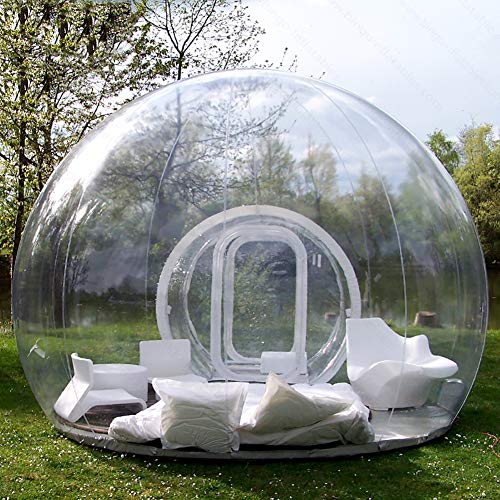 HXML Jardín de la Burbuja Carpa 6x4m Hotel Burbuja Transparente Tienda de la bóveda con el Ventilador