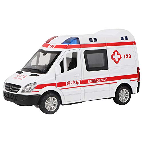 Joyzan Coche de Juguete de Ambulancia con Luces Vehículo de Rescate de Emergencia impulsado por fricción de Sonido 1:36 Rescate hospitalario Niños Transporte médico Vehículo de Emergencia