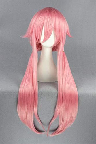 Jsmhh Anime Cosplay peluca for Murata Tomosa Mirai Nikki Gasi Yuno Pelucas de pelo sintético con peluca libre